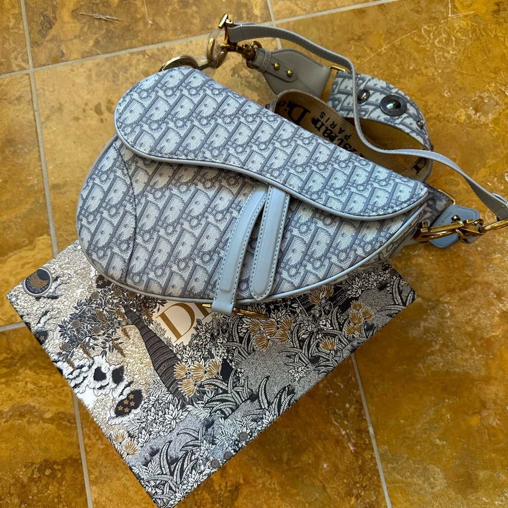 NWB CD Inspired Logo Saddle Bag